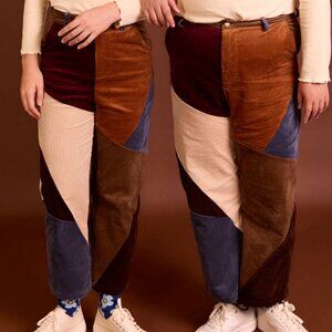 Kina & Tam Rough Patch Corduroy Pants